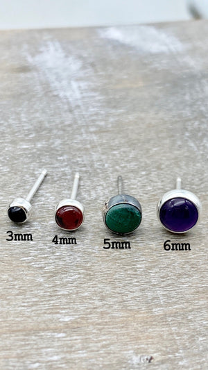 3mm Onyx Stud Earrings