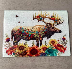 Elk glass cutting board