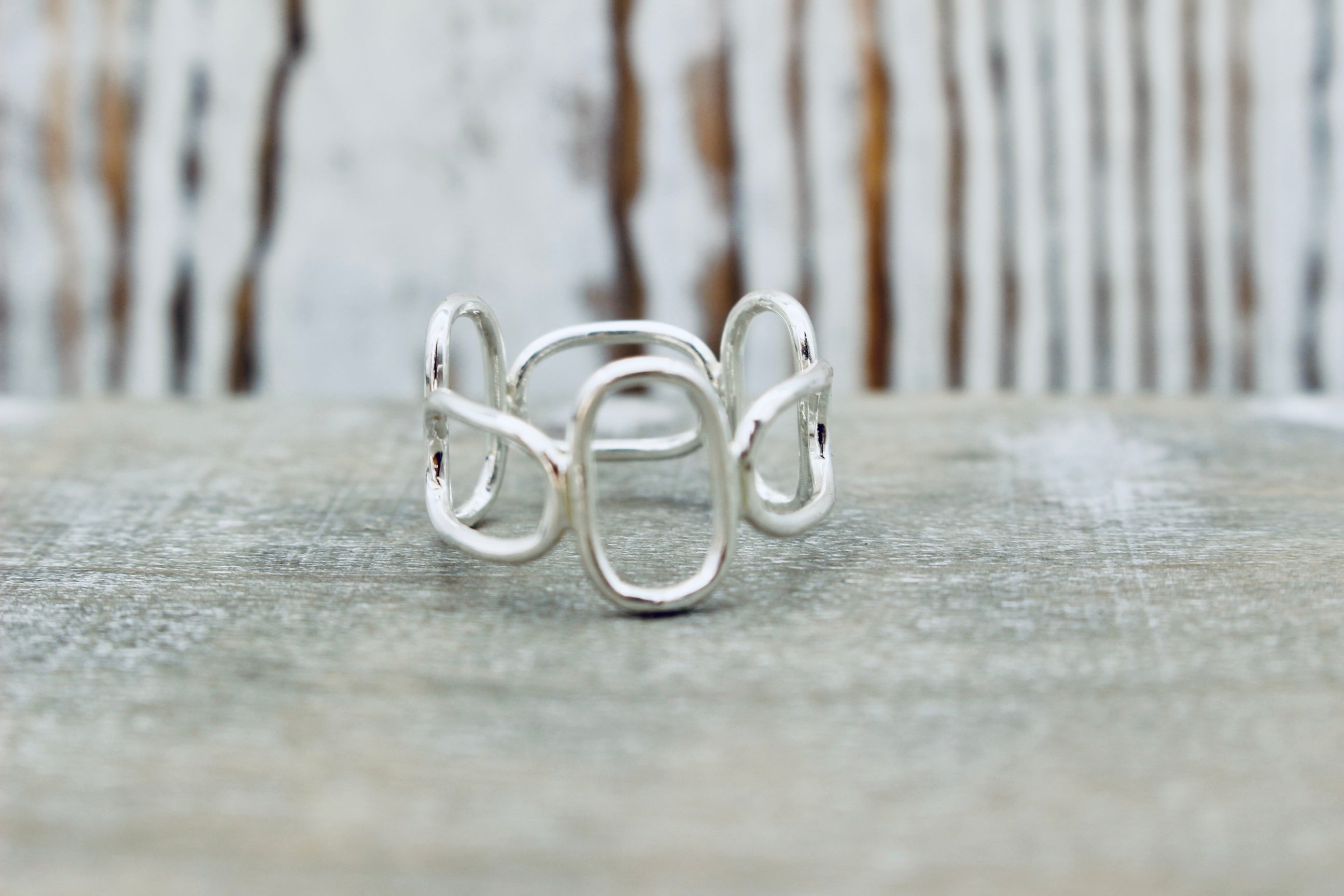 Sterling Silver Geometric Ring