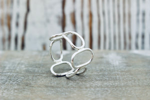 Sterling Silver Geometric Ring