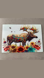 Elk glass cutting board