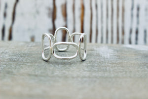 Sterling Silver Geometric Ring