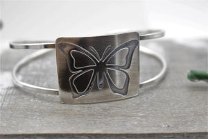 Sterling Silver Butterfly Cuff Bracelet