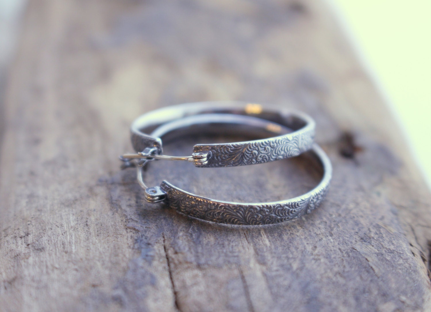Floral Hoop Earrings
