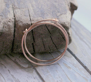 Minimalist Rose Gold Hoop Earrings