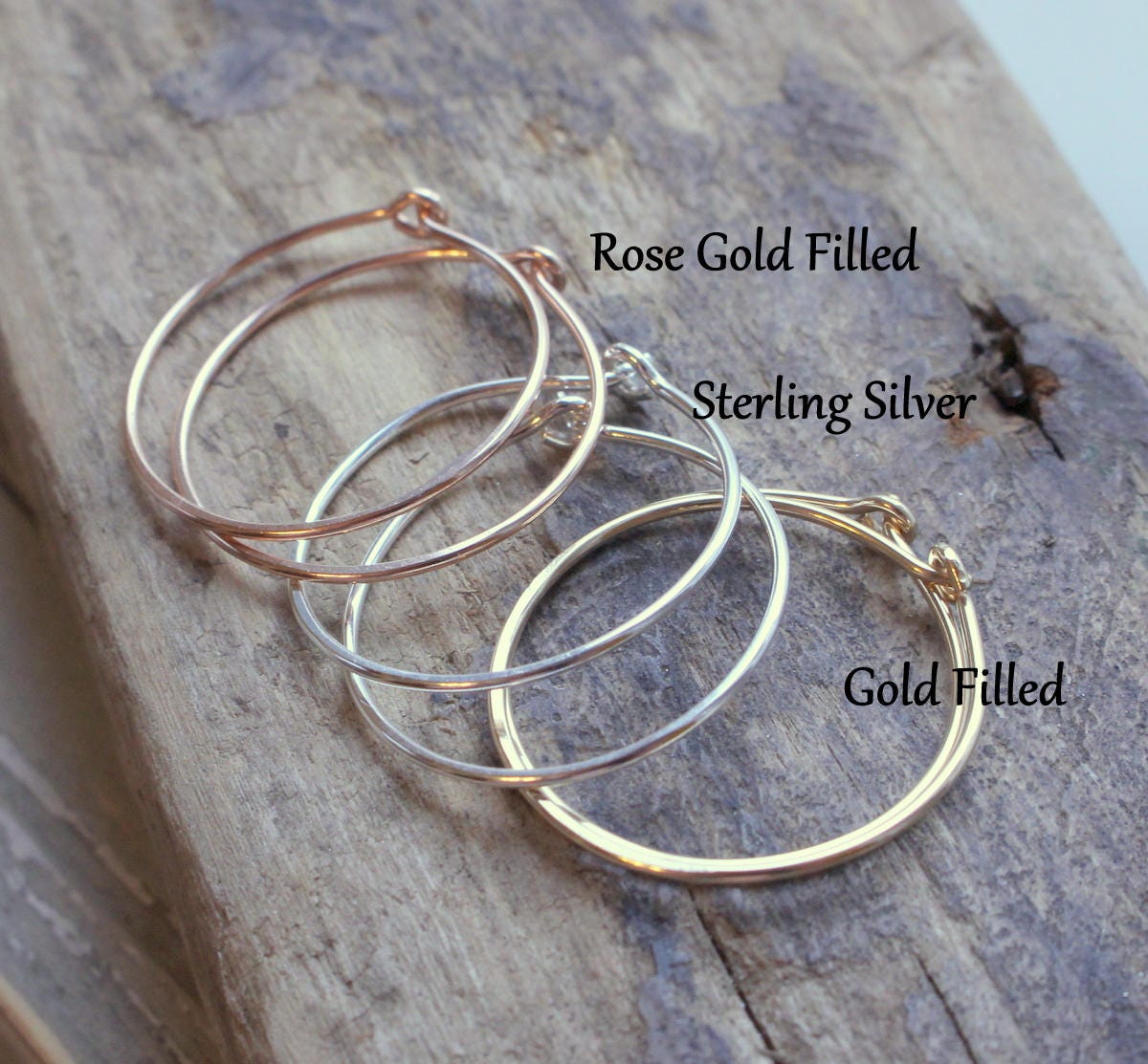 Minimalist Rose Gold Hoop Earrings