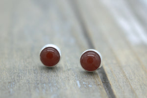 Carnelian Earrings - 5mm