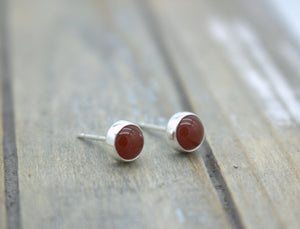 Carnelian Earrings - 5mm