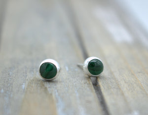 5mm Malachite Stud Earrings