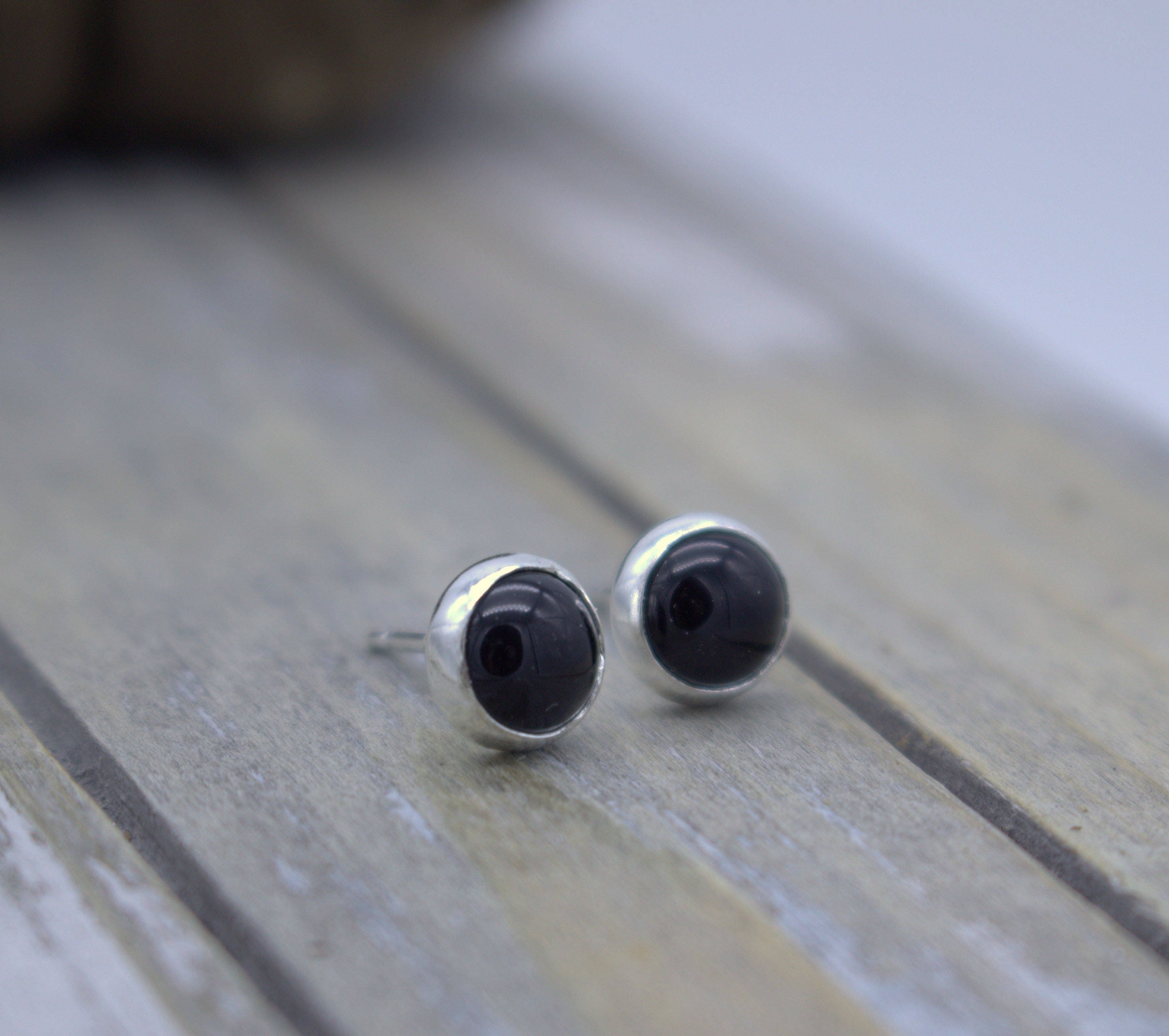 Onyx Post Earrings