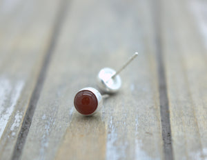Carnelian Earrings - 5mm