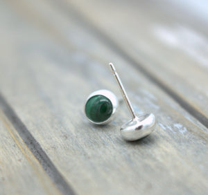 5mm Malachite Stud Earrings