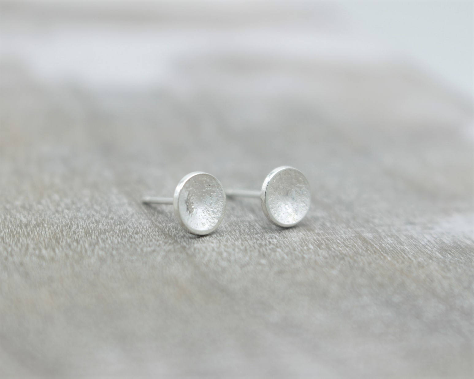 Brushed Silver Studs