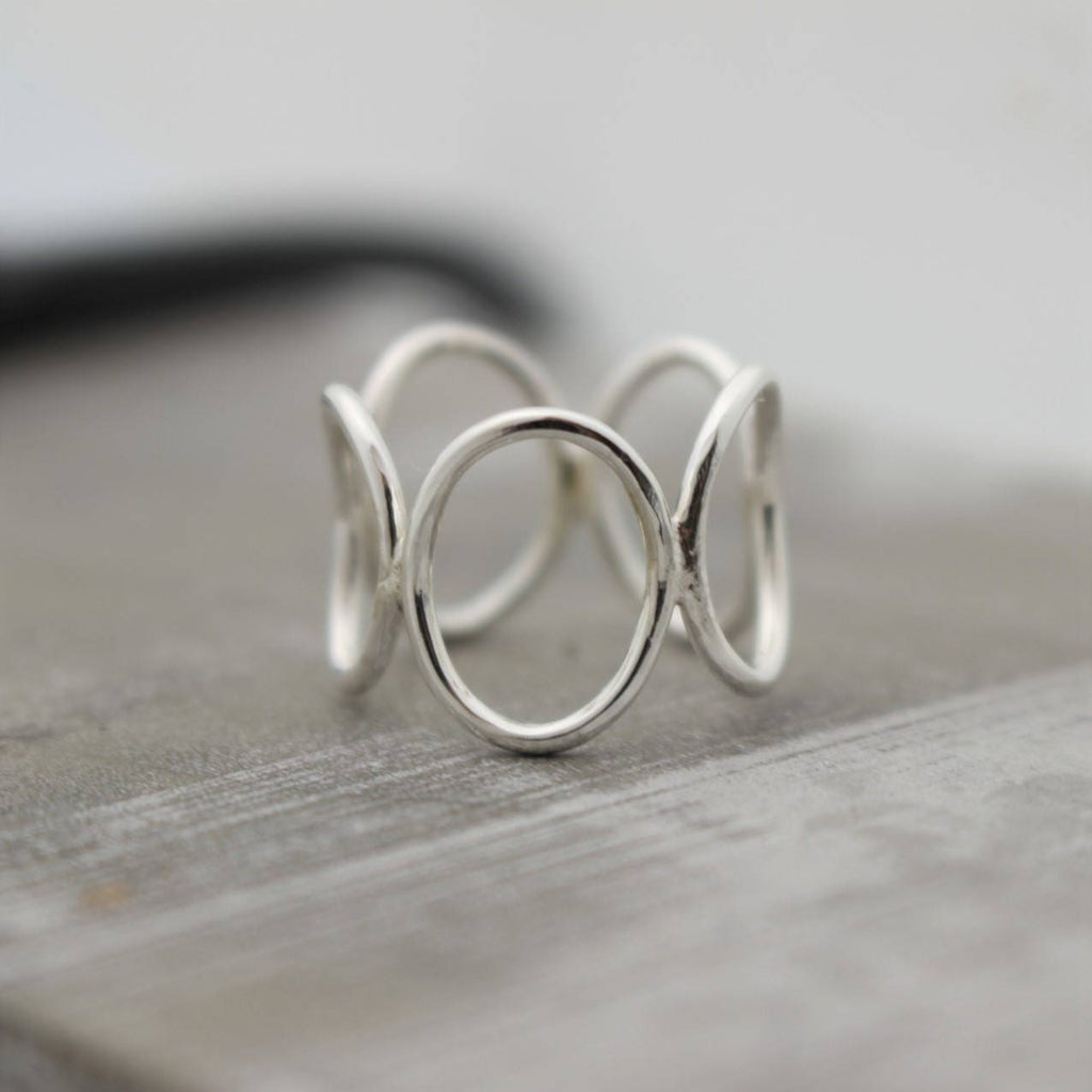 Sterling silver bubble ring