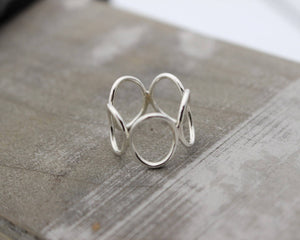 Sterling silver bubble ring