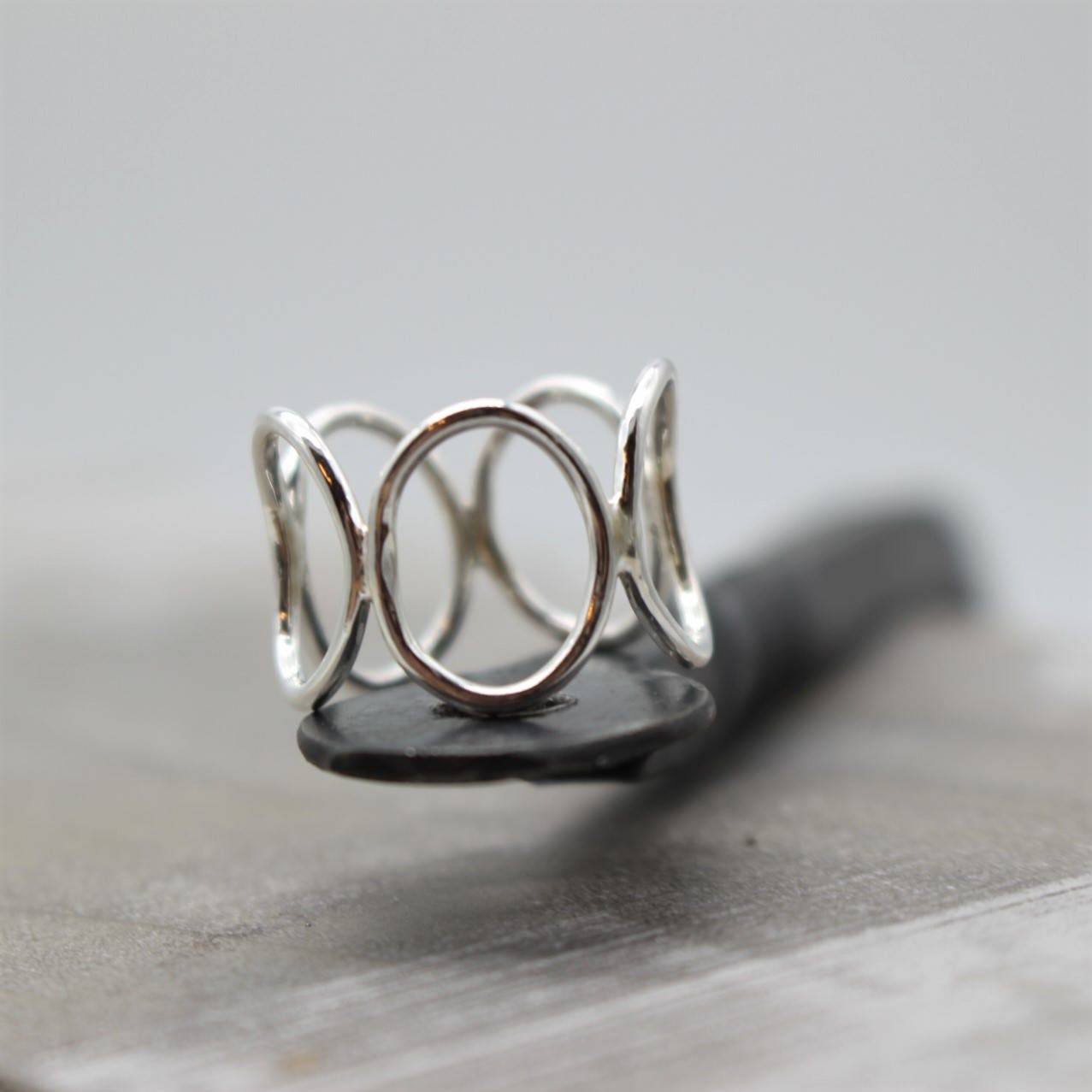 Sterling silver bubble ring