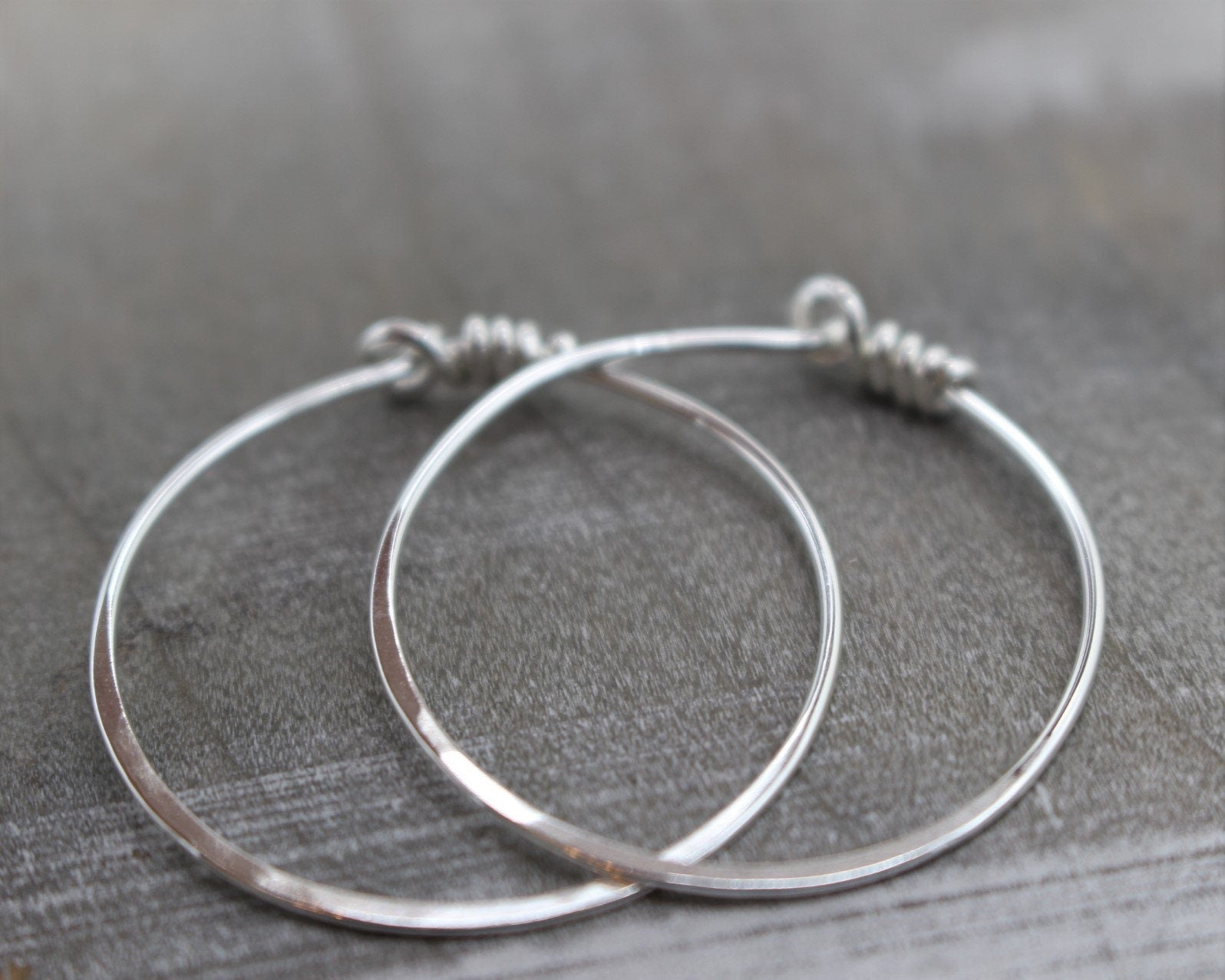 Sterling silver hoop earrings - basic hoops - boho hoops - gift for her - jewelry sale - sterling silver earrings - minimalist earrings