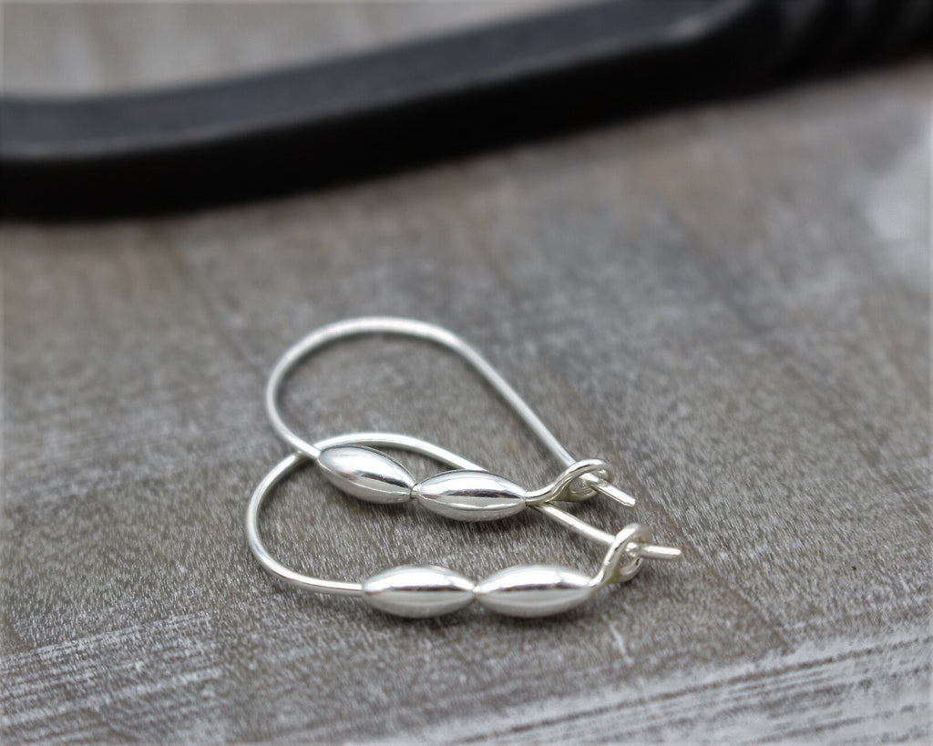 Tiny silver earrings - gift for her - silver dangle earrings - tiny earrings - jewelry sale - small silver hoops