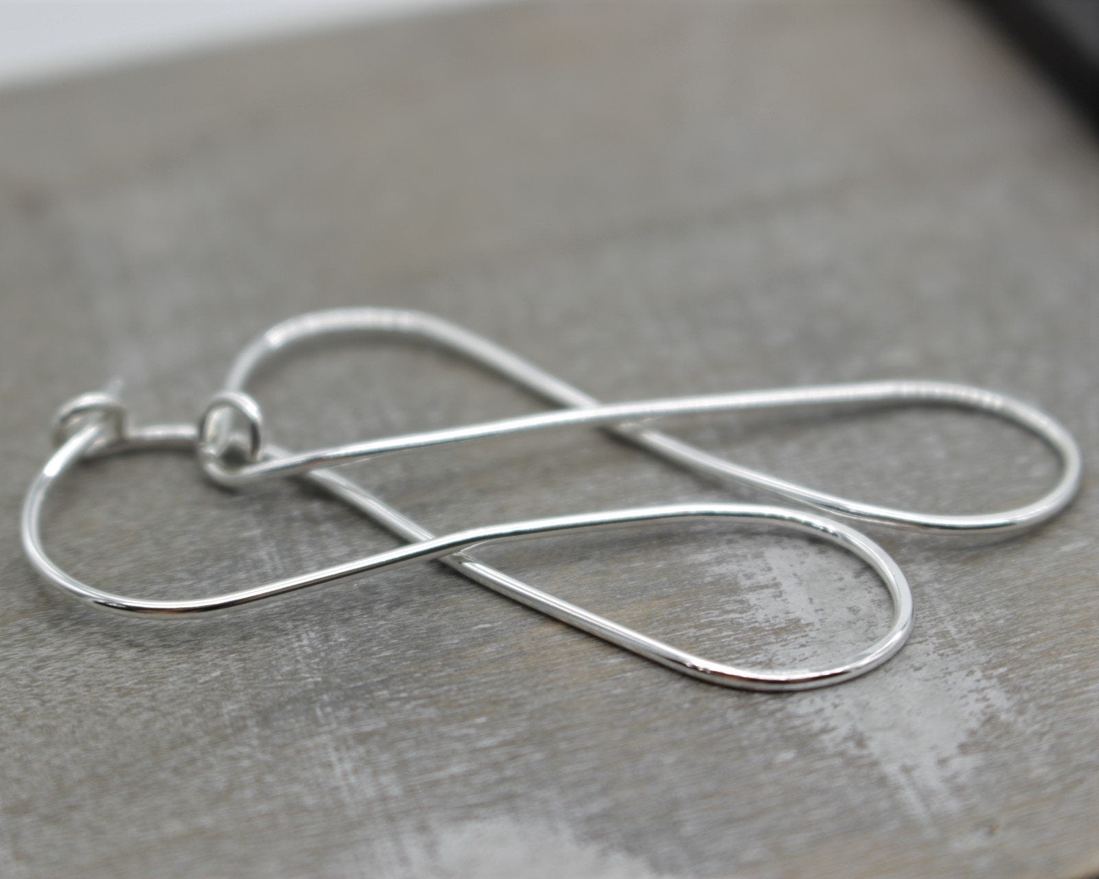 Large Silver Infinity Hoop Earrings