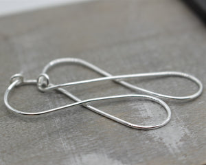 Large Silver Infinity Hoop Earrings