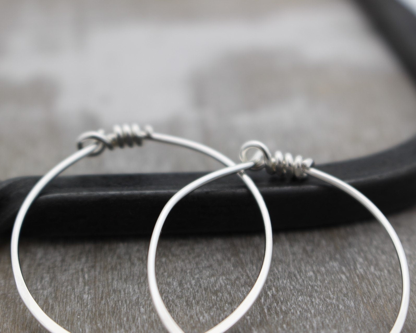 Sterling silver hoop earrings - basic hoops - boho hoops - gift for her - jewelry sale - sterling silver earrings - minimalist earrings
