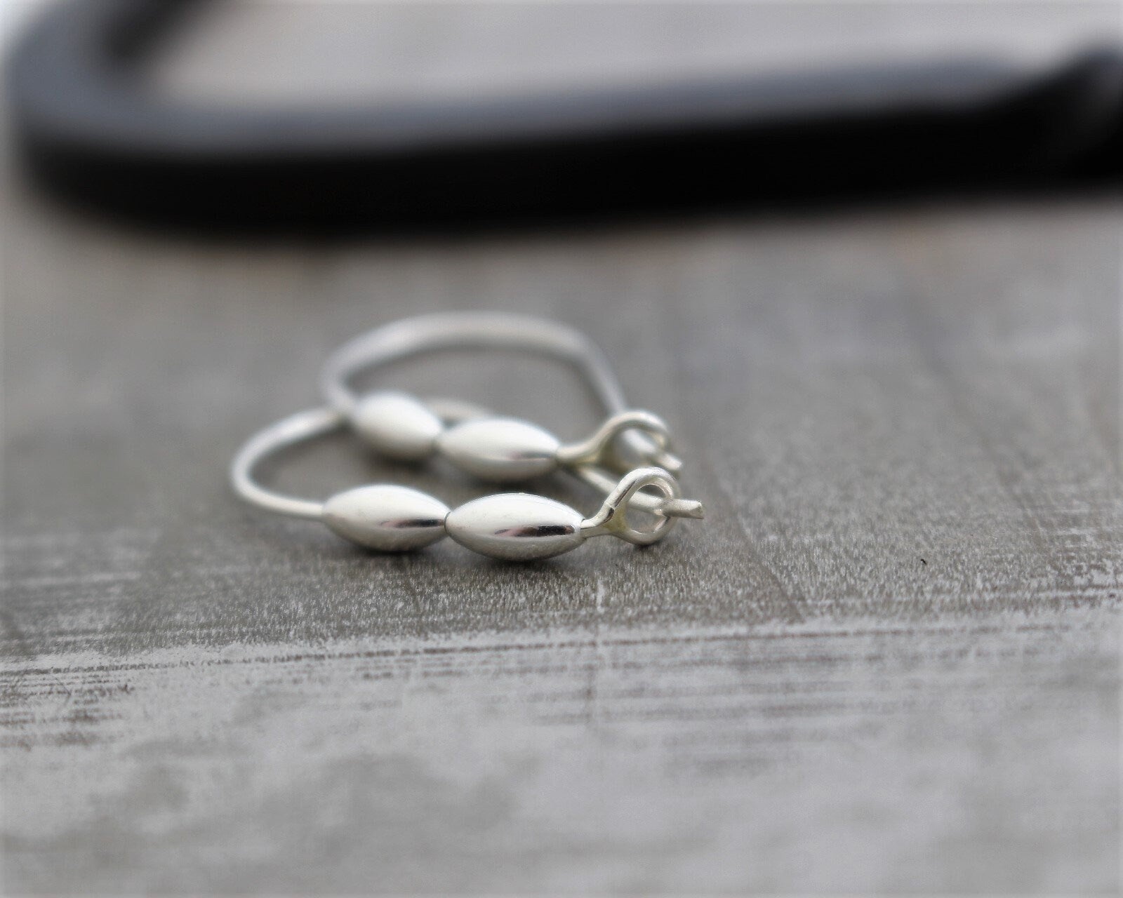 Tiny silver earrings - gift for her - silver dangle earrings - tiny earrings - jewelry sale - small silver hoops