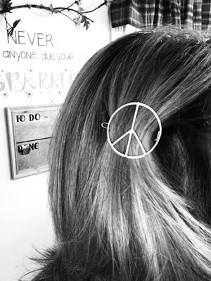 Medium Silver Barrette Hair Jewelry