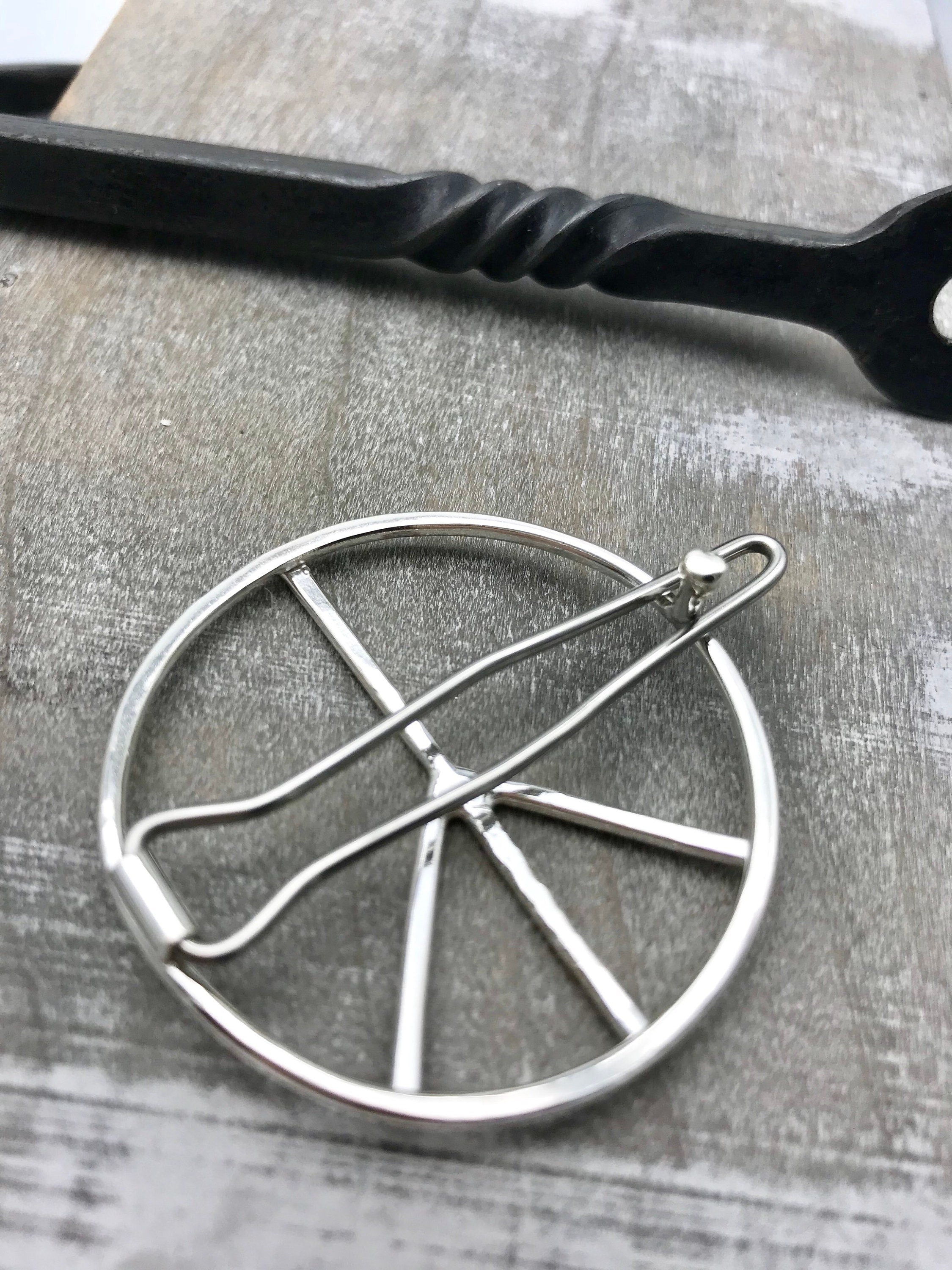 Medium Silver Barrette Hair Jewelry