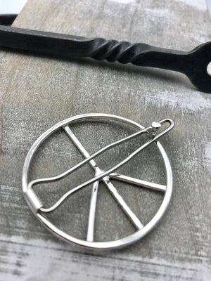 Medium Silver Barrette Hair Jewelry