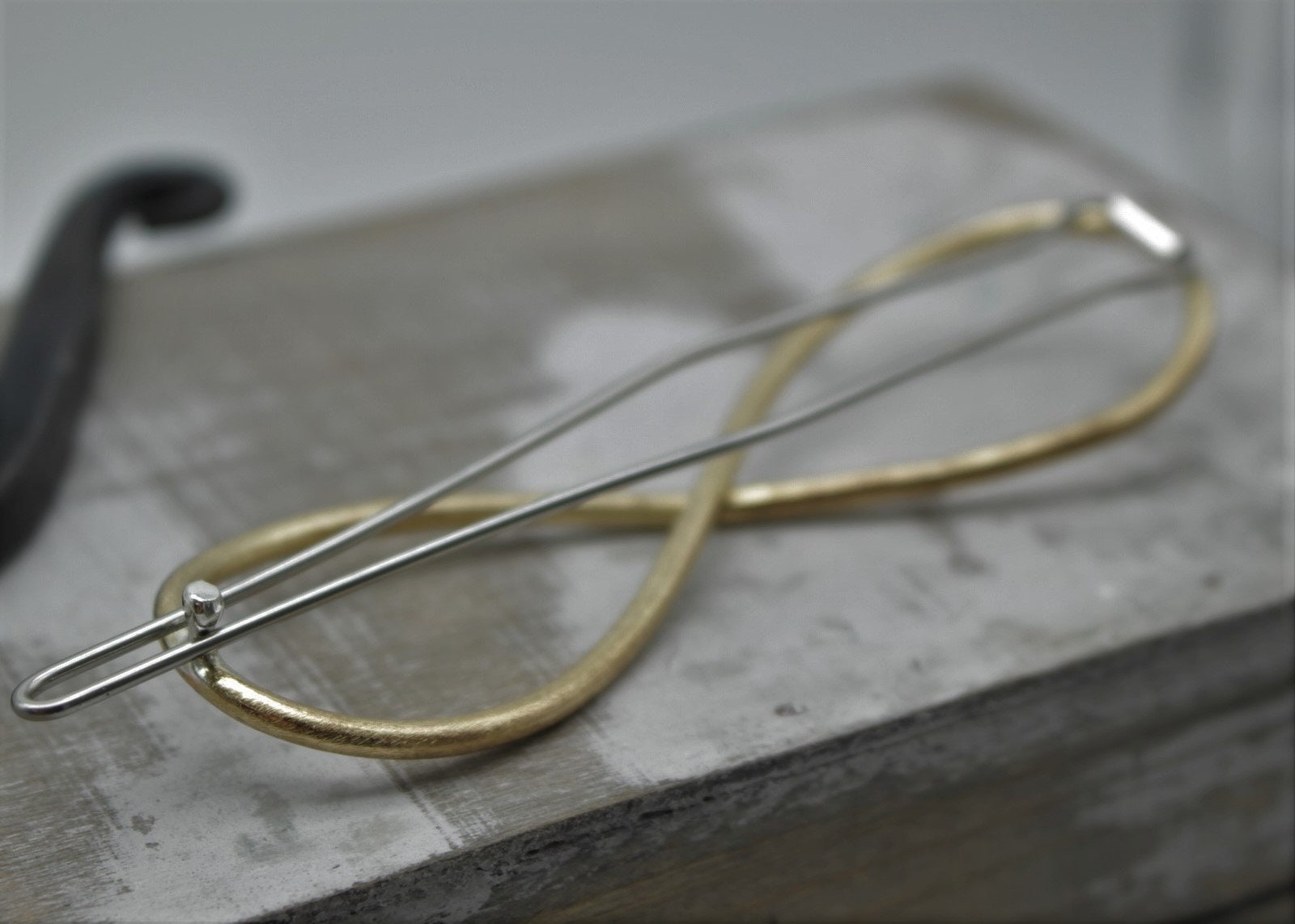 LARGE Golden Infinity Barrette