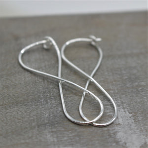 Large Silver Infinity Hoop Earrings