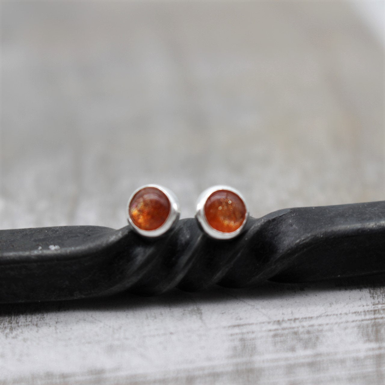 5mm Sunstone Studs Earrings