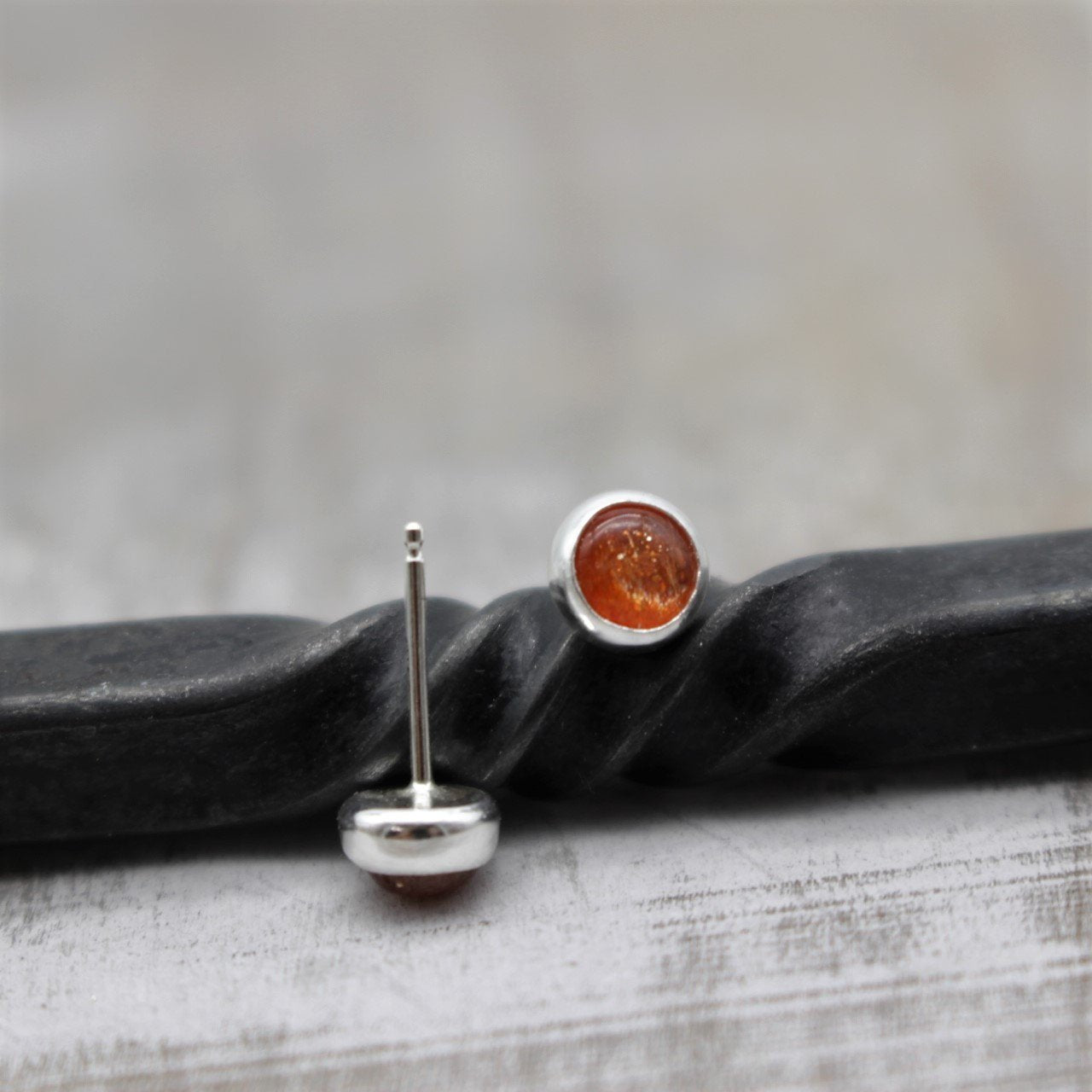 5mm Sunstone Studs Earrings