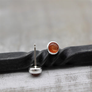 5mm Sunstone Studs Earrings