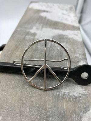 Medium Silver Barrette Hair Jewelry