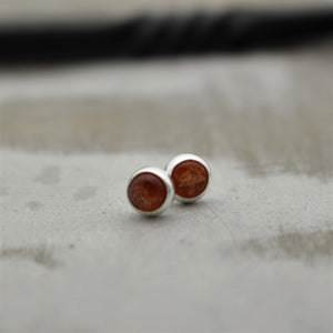 5mm Sunstone Studs Earrings