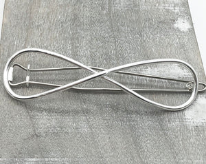 Large Sterling Silver Infinity Barrette