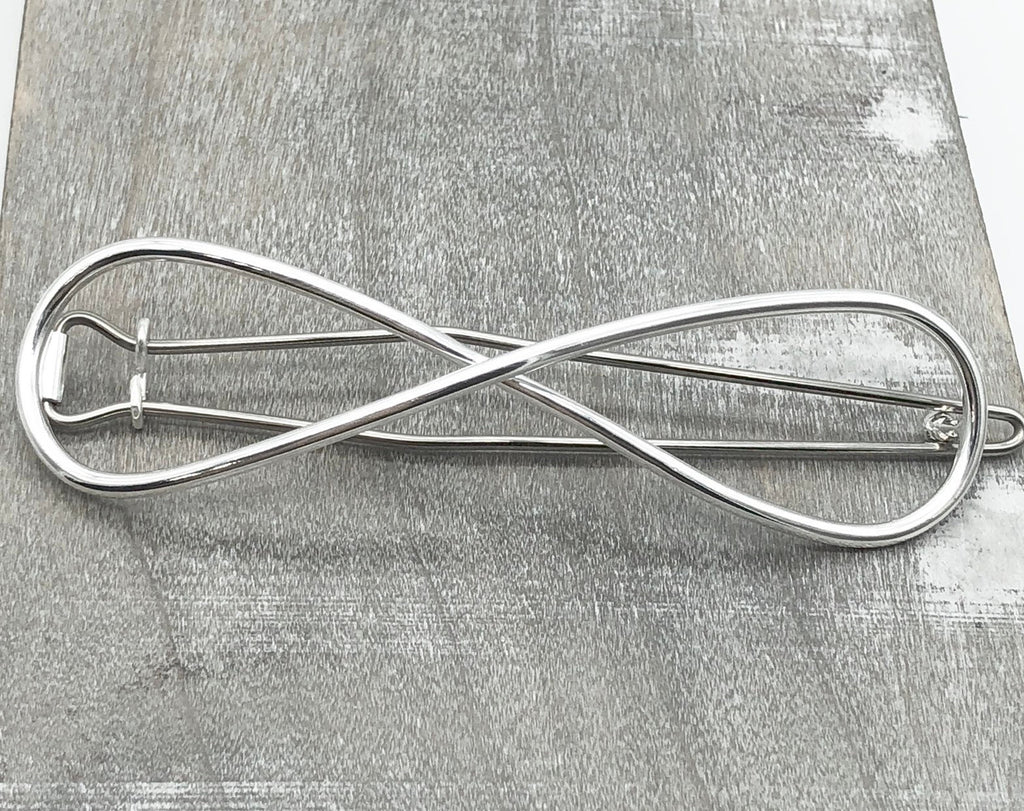 LARGE Sterling Silver Barrette