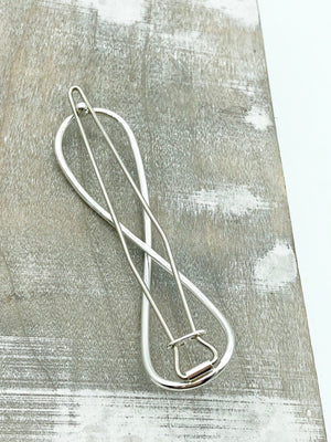 Large Sterling Silver Infinity Barrette