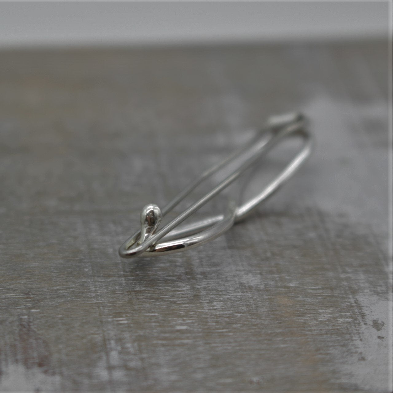 Small sterling silver infinity barrette