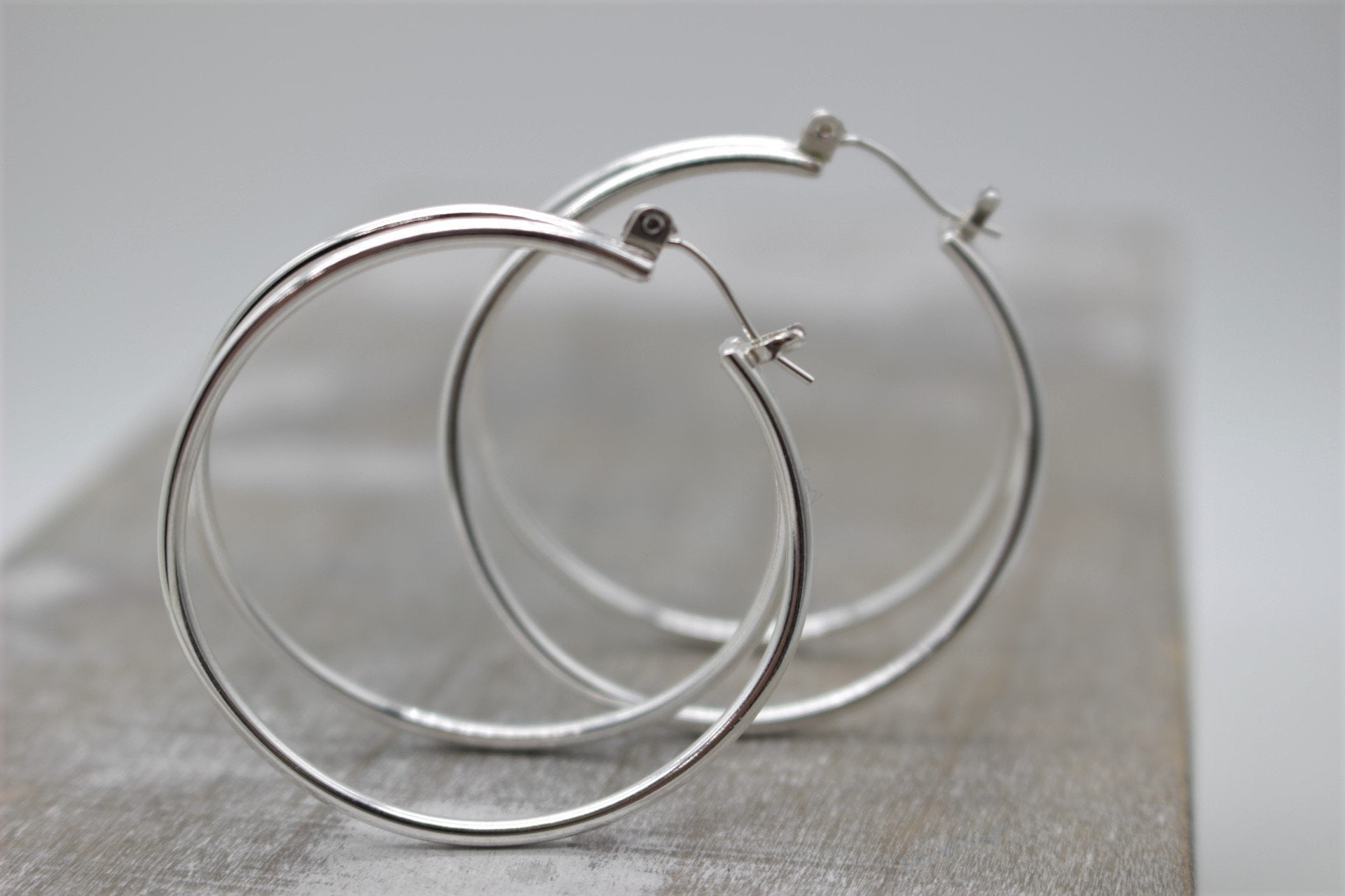 Large Double Hoop Earrings