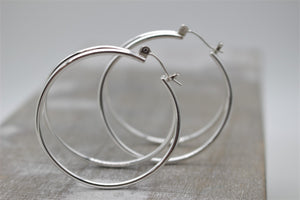Large Double Hoop Earrings