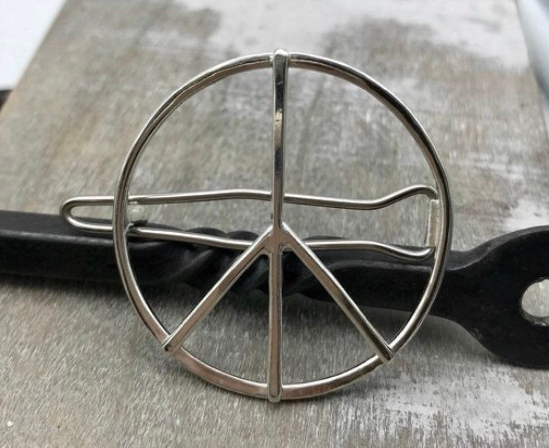 Medium Silver Barrette Hair Jewelry