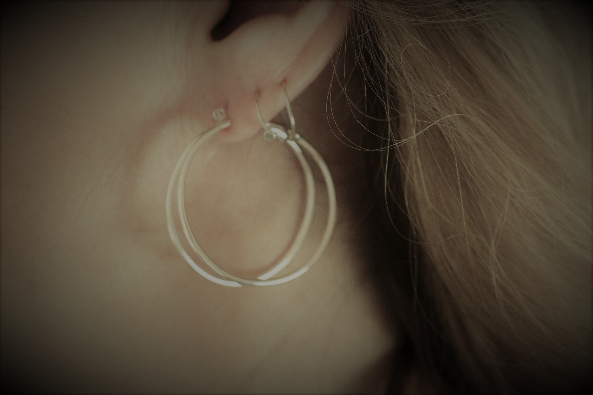 Large Double Hoop Earrings