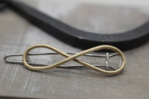 Petite Brass Infinity Barrette