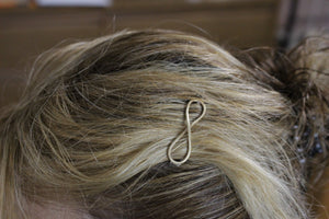 Petite Brass Infinity Barrette