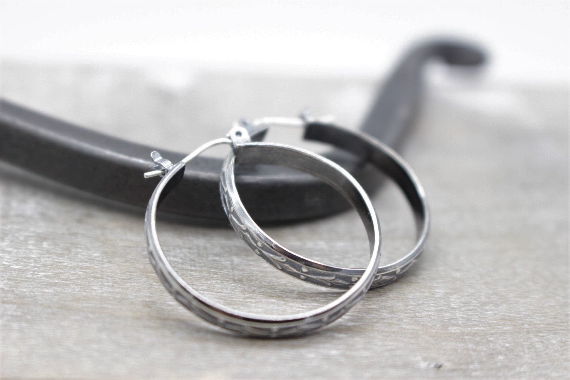 Patterned Hoop Earrings