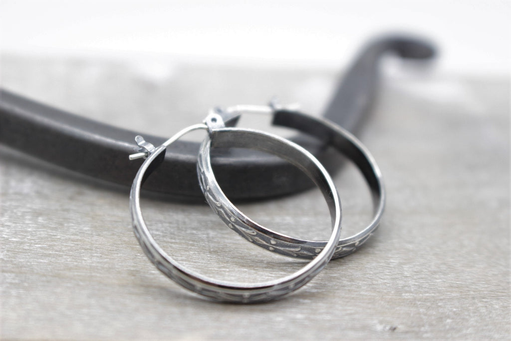 Patterned Hoop Earrings