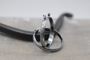 Patterned Hoop Earrings