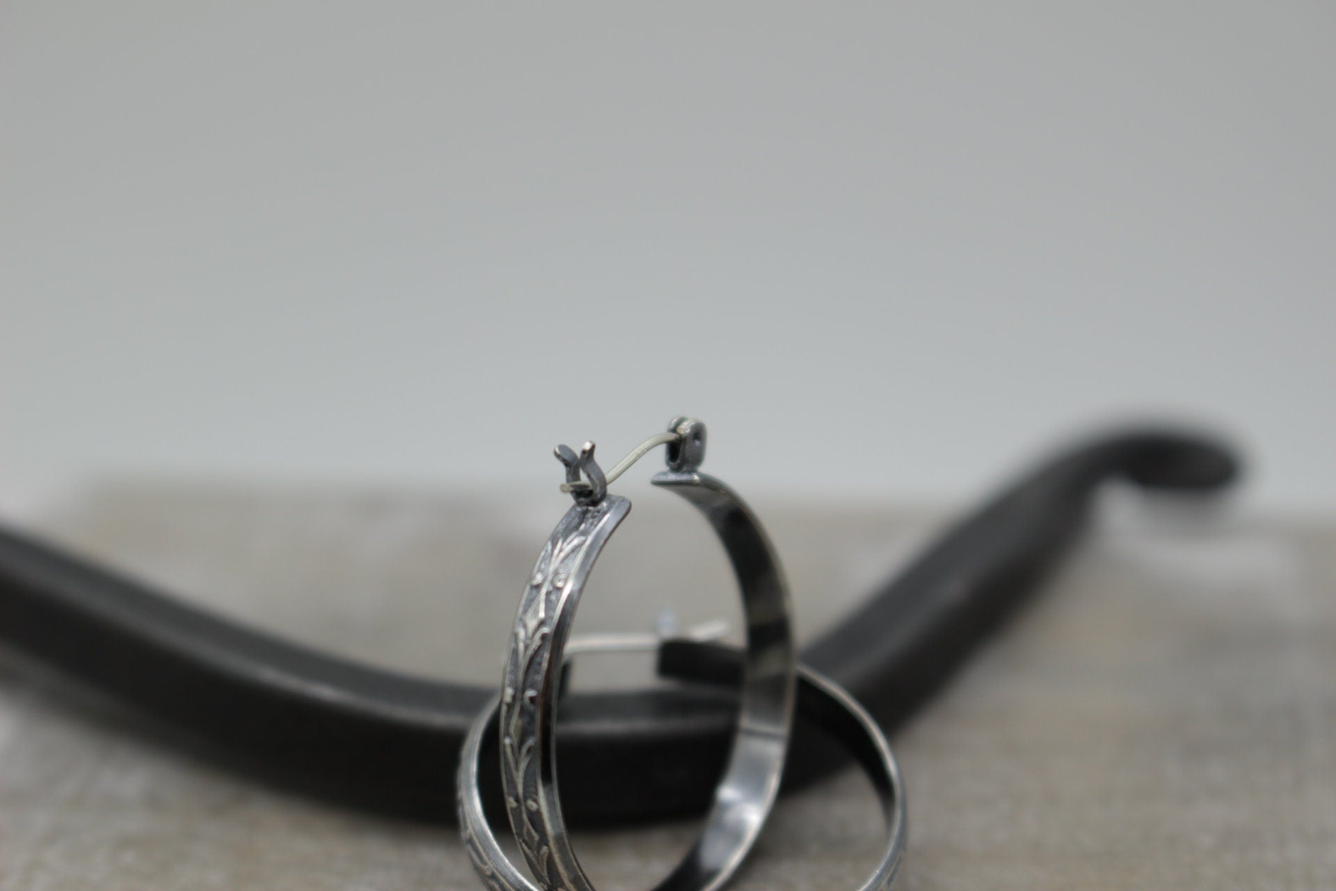 Patterned Hoop Earrings
